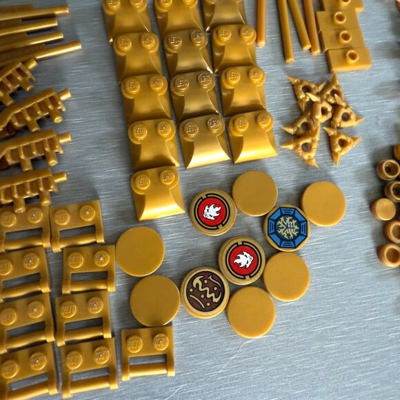 Lego Ninjago Weapons Accessories Lot Gold Sword Sai Knife Wheels Throwing Stars - Picture 15 of 15